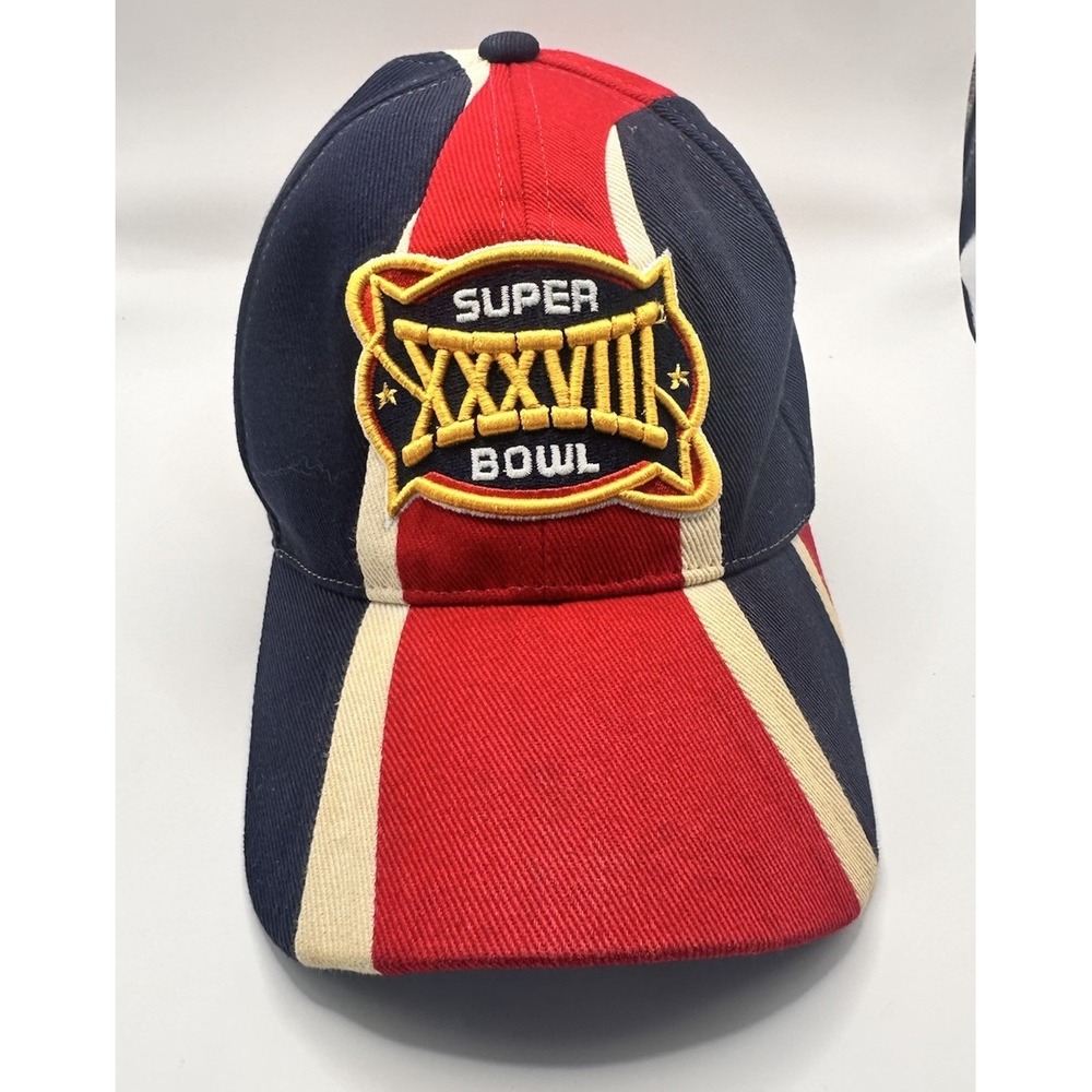 NWT SUPER BOWL XXXVIII 38 Reebok Cap Hat 2004 New England Patriots v Carolina.